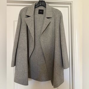 Theory Women's Clairene New Divide Jacket, Melange Grey, Small